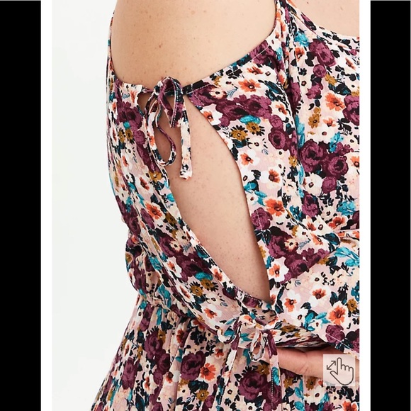 Torrid Gauze Cold Shoulder Floral Dress - Picture 4 of 7